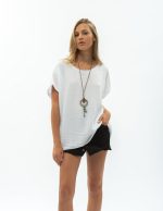 Bluză din bumbac cu colier