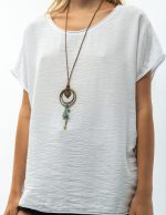Bluză din bumbac cu colier - imagine 3