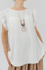 Bluză cu volane și colier - imagine 4