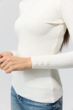 Pulover rigat cu 9 nasturi - imagine 3