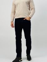 Jeans indigo slim plușat