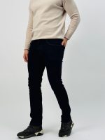 Jeans indigo slim plușat - imagine 2