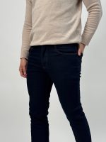 Jeans indigo slim plușat - imagine 3