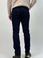 Jeans indigo slim plușat - imagine 4