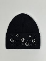 Căciulă accesorizată cu ștrasuri - imagine 3