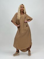 Rochie vaporoasă cu mânecă scurtă - imagine 5