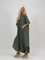 Rochie vaporoasă cu mânecă scurtă - imagine 9