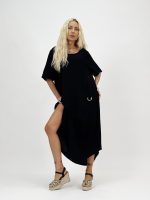 Rochie vaporoasă cu mânecă scurtă