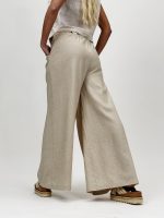 Pantalon din in cu curea - imagine 4