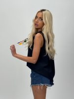 Top cu elastic la gât și colier - imagine 8