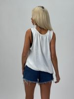 Top cu elastic la gât și colier - imagine 3