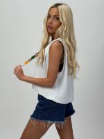 Top cu elastic la gât și colier - imagine 2