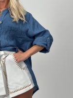 Cămașă din in cu buzunare - imagine 34