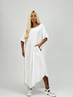 Rochie vaporoasă cu mânecă scurtă - imagine 17