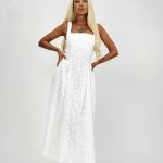 Rochie lungă din sangallo