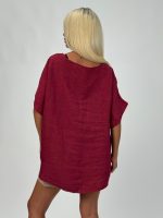 Bluză din in raglan basic - imagine 19