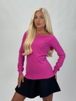 Pulover basic cu decolteu bărcuță - imagine 12