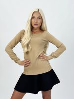 Pulover basic cu decolteu bărcuță - imagine 7