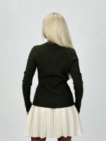 Pulover tricotat cu model torsade - imagine 9