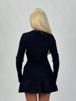 Pulover tricotat cu model torsade - imagine 20