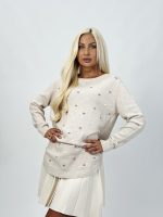 Pulover tricotat cu inserții color - imagine 2