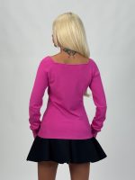 Pulover basic cu decolteu bărcuță - imagine 13