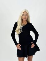 Pulover tricotat în v cu model torsade - imagine 4