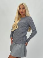 Pulover tricotat cu model torsade - imagine 14