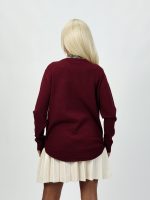 Pulover tricotat cu inserții color - imagine 6