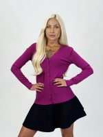 Pulover cardigan basic - imagine 9