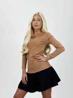 Pulover basic cu decolteu în V - imagine 10
