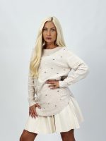 Pulover tricotat cu inserții color