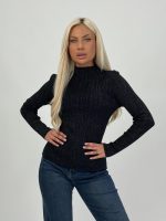 Pulover maletă din jerse rigat cu lurex - imagine 16