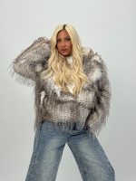 Jachetă din blană în degrade - imagine 2