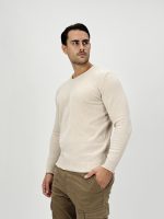 Pulover din catifea cu decolteu în V - imagine 3