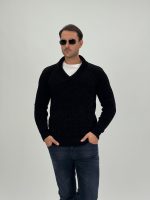 Pulover din catifea cu guler petrecut - imagine 9