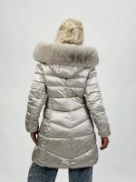 Jachetă 3/4 din fâș cu blană - imagine 5