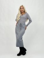 Fustă lungă din tricot cu butoni - imagine 8