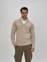 Pulover din catifea cu guler petrecut - imagine 3