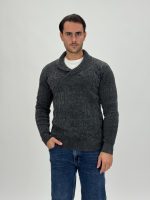 Pulover din catifea cu guler petrecut - imagine 5