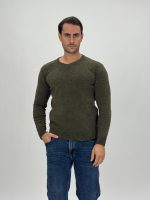 Pulover din catifea cu decolteu în V - imagine 14