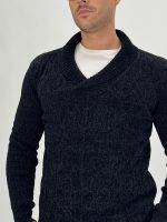 Pulover din catifea cu guler petrecut - imagine 11