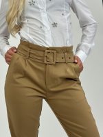 Pantalon TH cu pense și curea - imagine 12