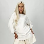 Pulover raglan cu model torsade