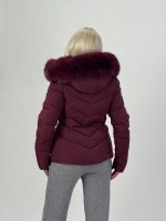 Jachetă din fâș cu glugă și blană detașabilă - imagine 13