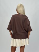 Pulover raglan accesorizat cu mânecă 3/4 - imagine 15