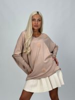 Pulover oversized cu decolteu în v