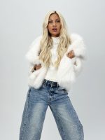 Jachetă scurtă din blană