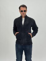 Pulover plușat cu fermoar lung - imagine 2