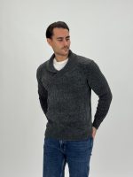 Pulover din catifea cu guler petrecut - imagine 6